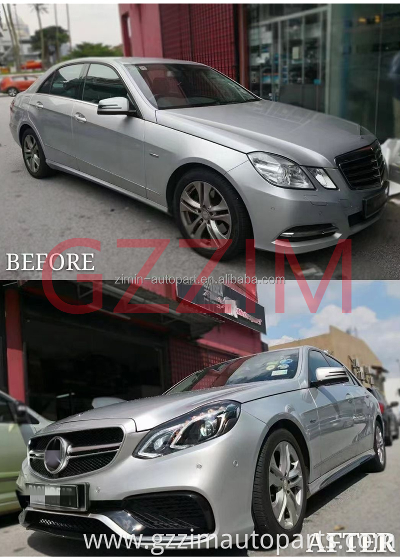 w212 front bumper rear bumper side skirts front spoiler rear diffuser and griller facelift upgrade parts for W212